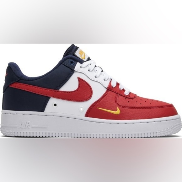 ✨ Nike Air Force 1s Rare Low “4th of July” Red White Blue 07 LV8 Size 4Y - Picture 10 of 12
